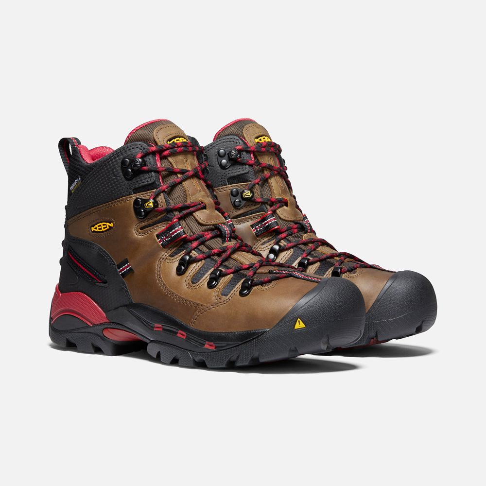 Keen Arbetskängor Herr Bruna/Svarta - Pittsburgh 6\" (Steel Toe) - 169580YDP